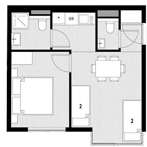 Appartement met Twee Slaapkamers